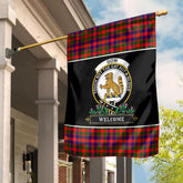 Clan Gow (or McGouan) Tartan Crest Garden Flag  - Welcome  XR72 Clan Gow Tartan Today